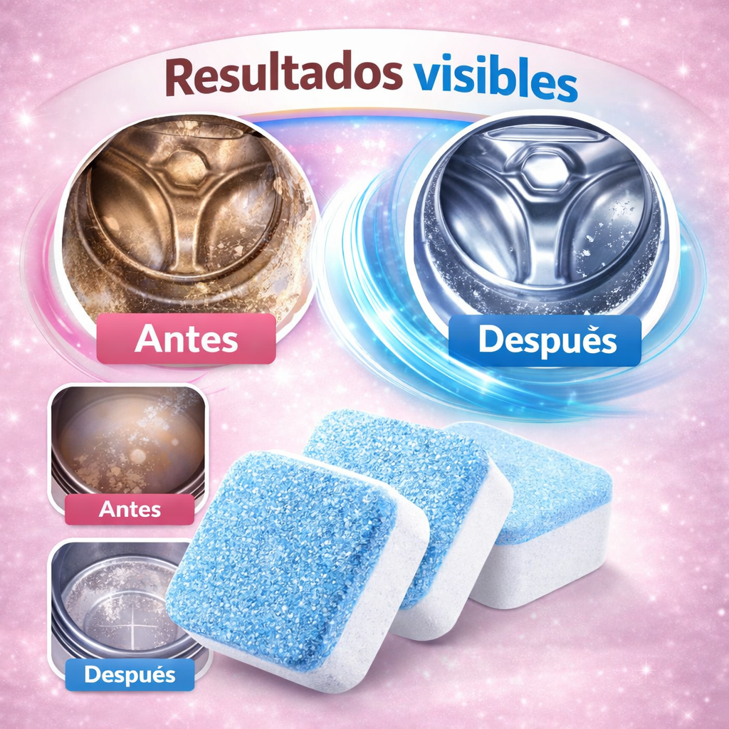 Effervescent tablet ™ Limpiador de lavadora.