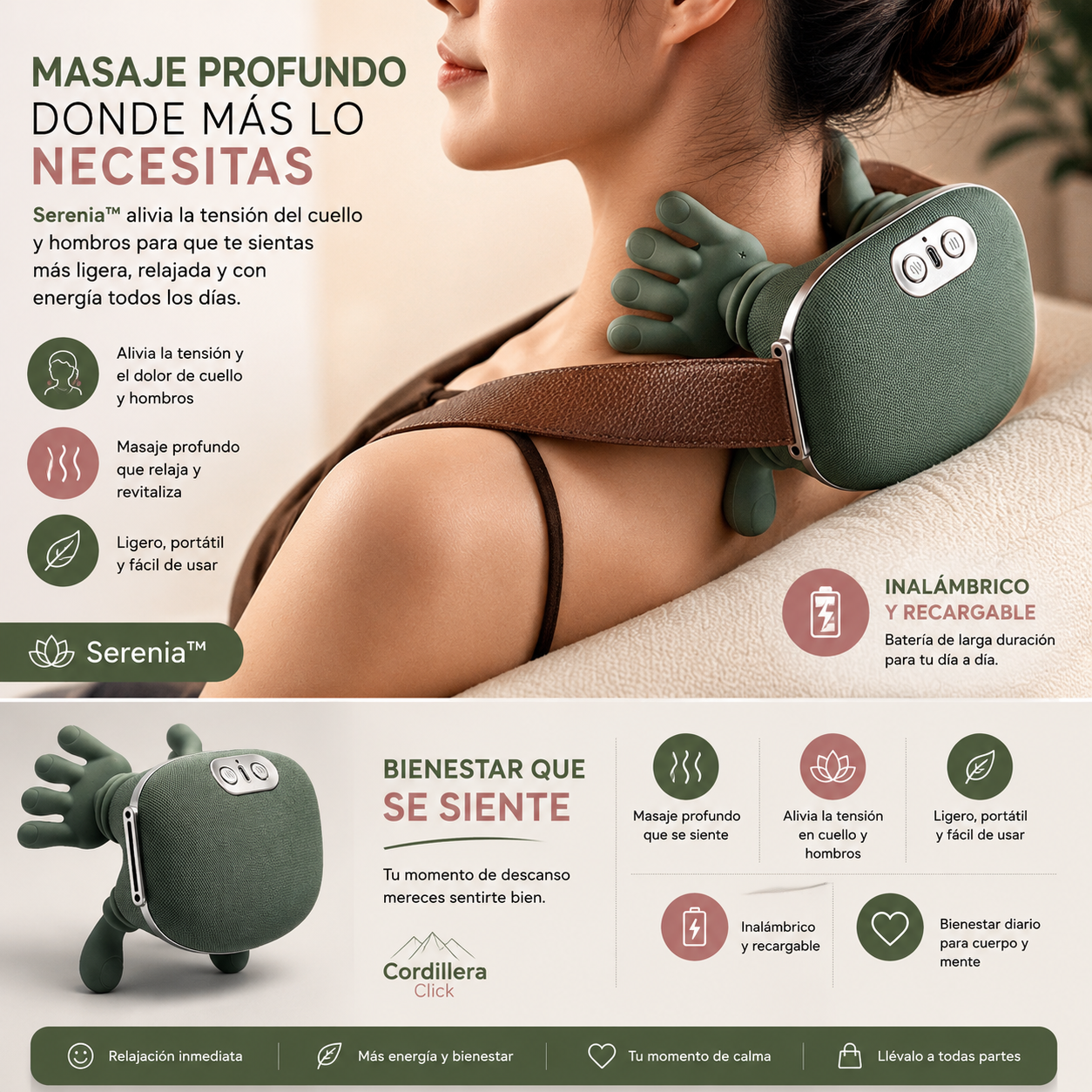 Serenia™ | Masajeador Corporal