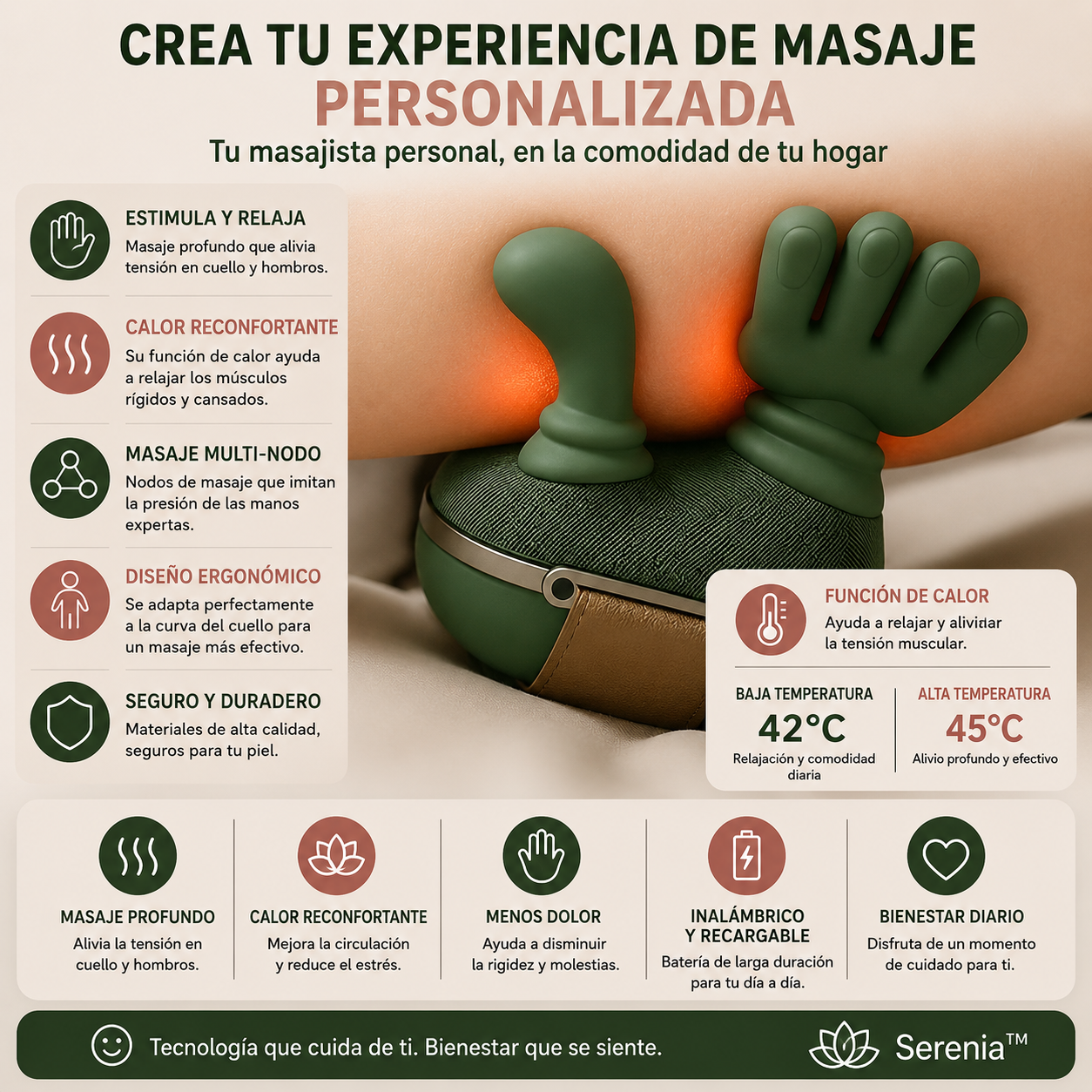 Serenia™ | Masajeador Corporal