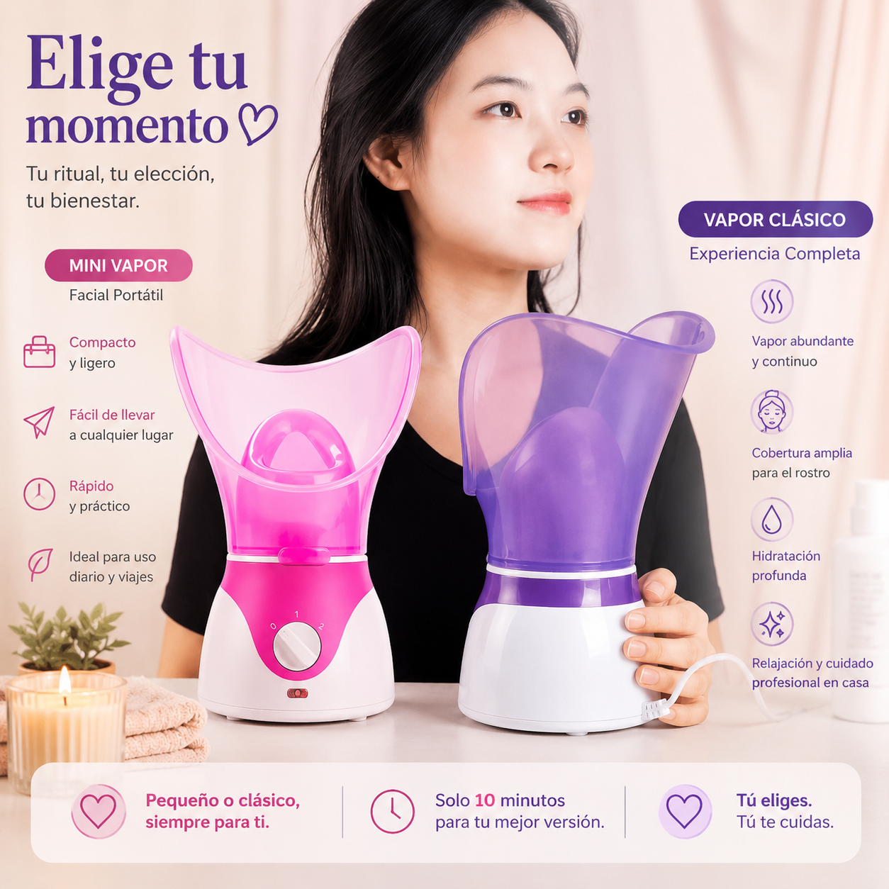 Pausa Glow™ Spa facial en casa